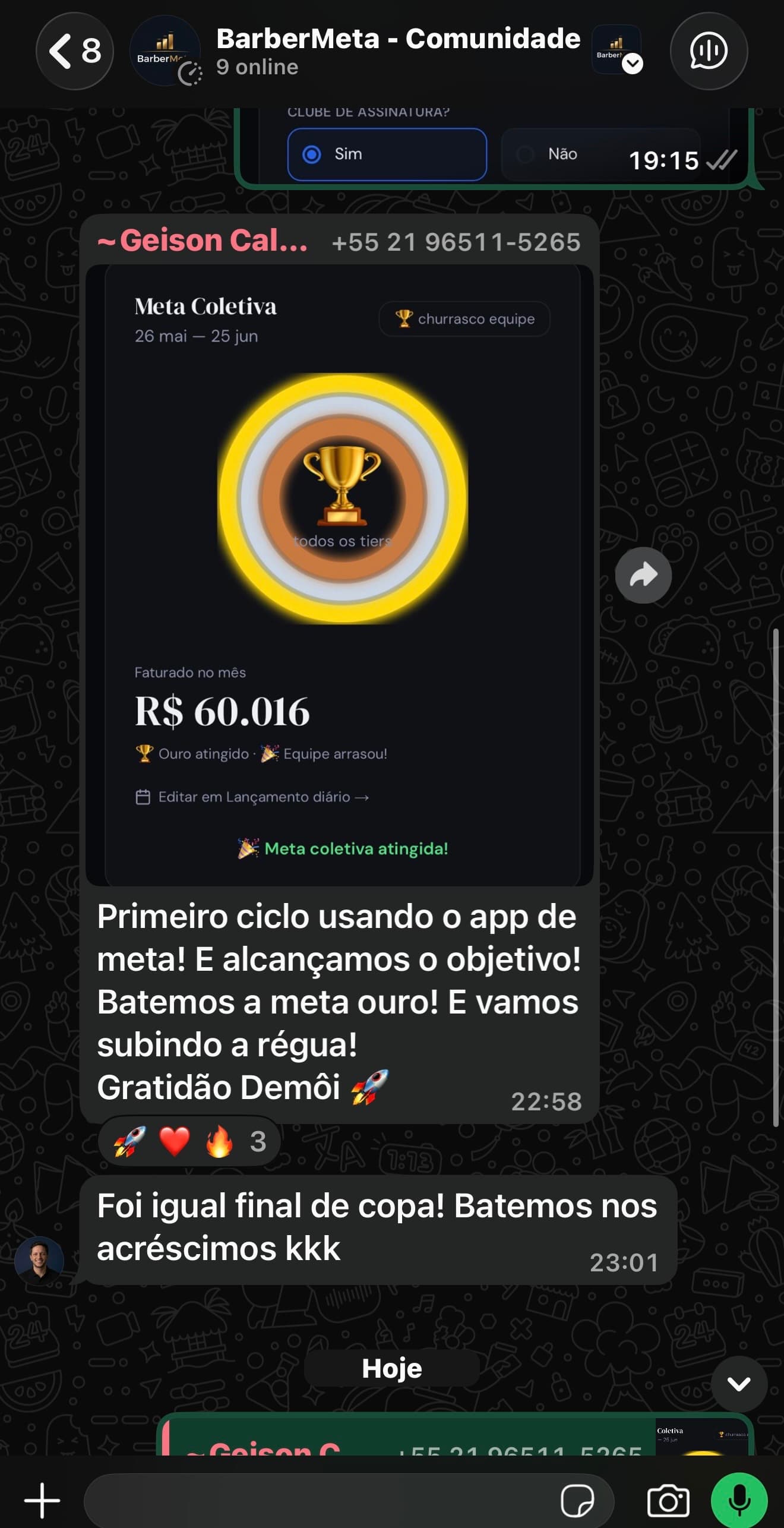 Depoimento real de cliente estudando o BarberMeta